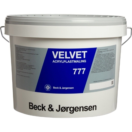 B&J 777 Velvet Acrylplastmaling 9 Liter