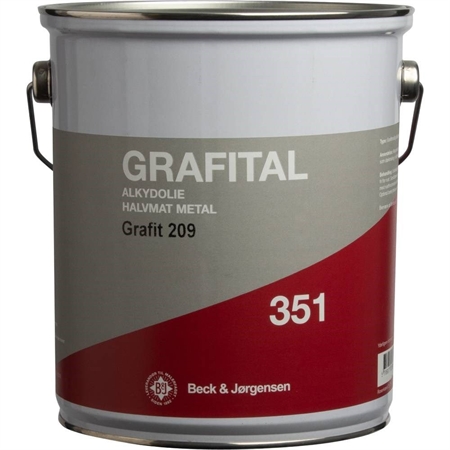 B&J 351 Grafital Metalmaling Grafitgrå 3 Liter thumbnail