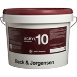 Beck og Jørgensen B&J acrylplastmaling glans 10 god dækkeevne, god fylde, både grunder og slutmaling fås i lyse farver 9 liter