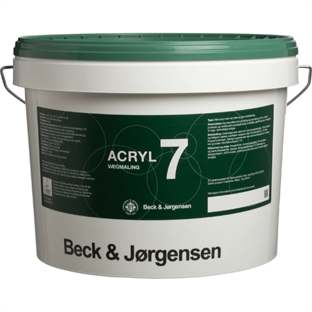B&J Acryl 7 Vægmaling 9 Liter fra Beck & Jørgensen