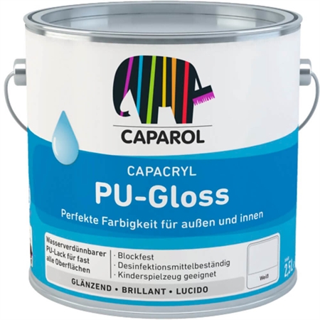 REST: Caparol PU-Gloss Træmaling Blank 2,4 Liter thumbnail