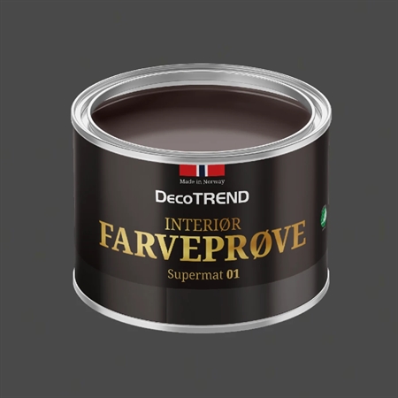 DecoTREND Farveprøve 0,45 Liter - Dempet Sort 9938