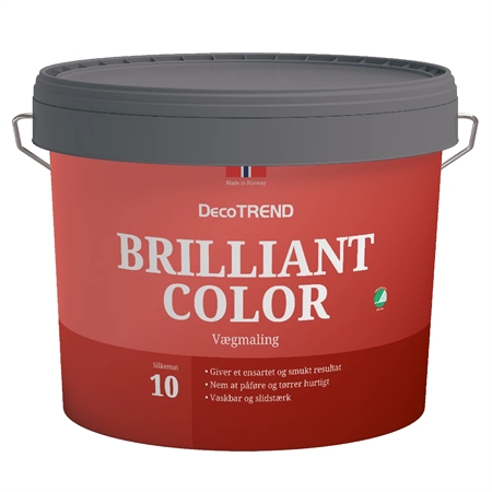 DecoTREND Brilliant Color vægmaling 9 liter silkemat rød spand