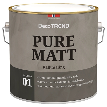 DecoTREND Pure Matt Kalkmaling 2,7 Liter