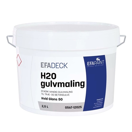 EFApaint H2O Gulvmaling 2,5 Liter Hvid thumbnail