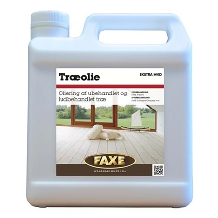 Faxe Træolie Farvet 2,5 Liter - Ekstra Hvid thumbnail