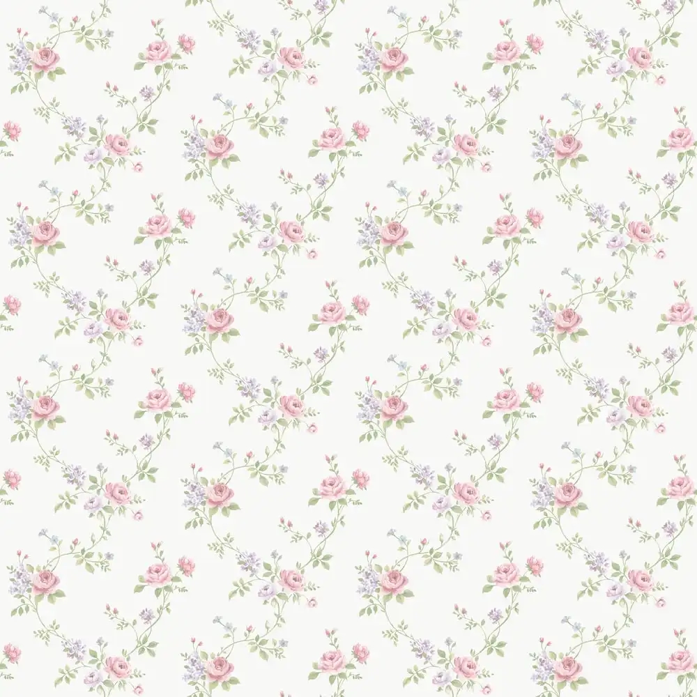 Galerie G67896 - Multi Floral Trail White