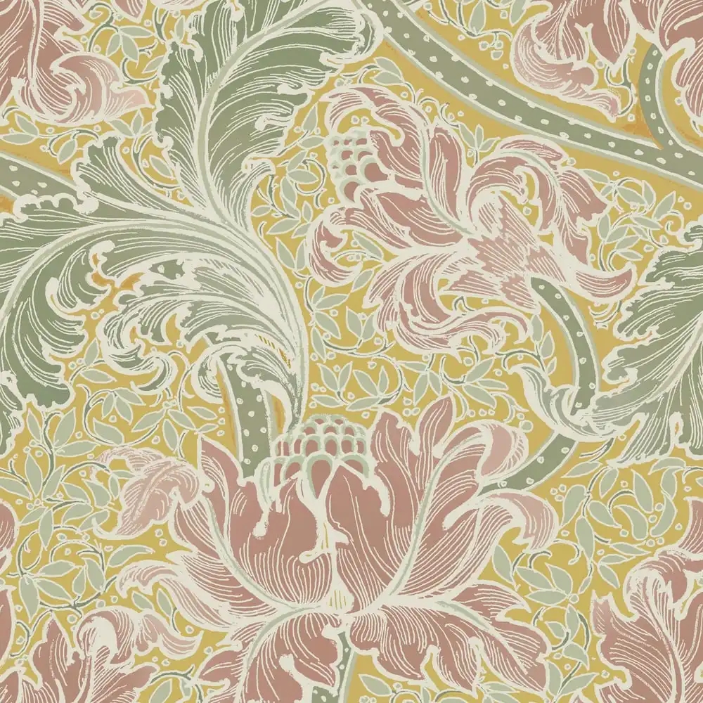 Galerie LB25141 - Morris Major Yellow/Pink
