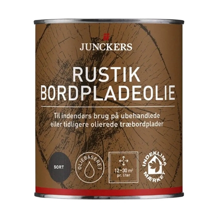 Junckers Bordpladeolie Farvet 0,75 Liter - Sort