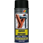 Motip Spraymaling Satin Mat 400 ml - Ral 9005 Deep Black
