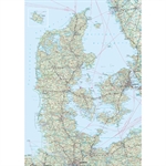 OUTLET: Danmarkskort Tapet 186 x 265 cm