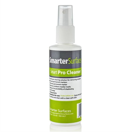 Smarter Surfaces Smart Pro Cleaner, effektiv rengøringsspray til fjernelse af genstridige markører og pletter på whiteboards