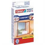 Tesa Insektnet Comfort i hvid, 1,30 x 1,30 meter, for effektiv beskyttelse mod insekter