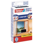 Tesa Insektnet Comfort i sort, 1,30 x 1,30 meter, praktisk insektbeskyttelse til vinduer