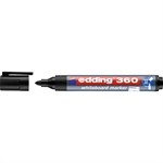 Edding 360 whiteboard-marker med sort blæk og aftagelig hætte, ideel til præcise whiteboardnotater